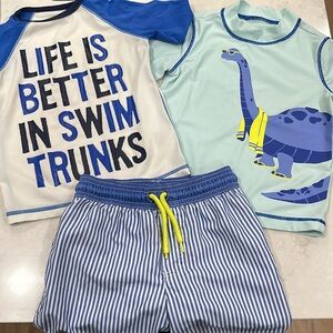 Carter’s Old Navy Swim Suit and Rash-guards 4T